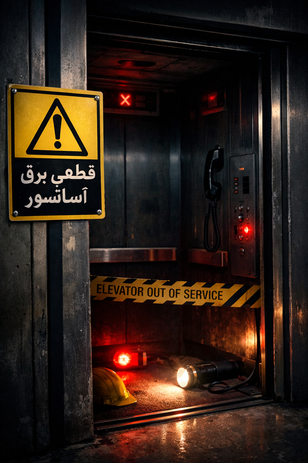 قطع شدن برق آسانسور